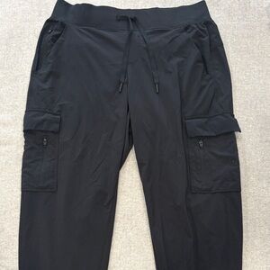 Women’s Black Cargo athletic Pants. Size medium from target